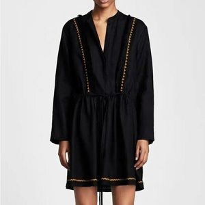 Zara linen Pom Pom mini dress